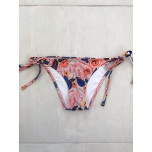 Solid & Striped String Bikini Bottom Parker Retro Floral Swimwear